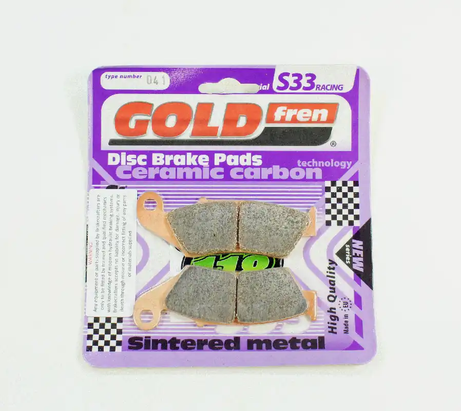 Genuine GoldFren Brake Pads S33 Ceramic Carbon for 2009 Honda CRF230M-Front