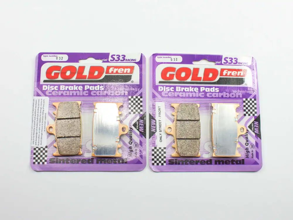 Time-Limited GoldFren Brake Pad Set S33 Ceramic Carbon for 1992-1995 Kawasaki ZR1100-Front