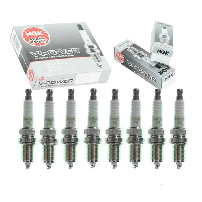 8 pc NGK V-Power 2087 (BKR5EYA) Spark Plugs for 1765240 3119 90919-01177 90919-01177-000 K16-U Fan Favorite